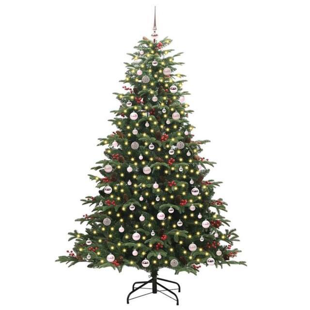 Berkfield Home Elegant Artificial Christmas Tree with 300 LEDs with Stand Green - image 1