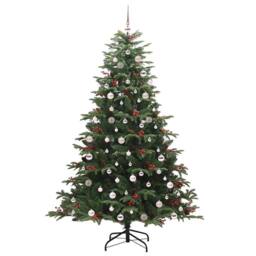 Berkfield Home Elegant Artificial Christmas Tree with 300 LEDs with Stand Green - thumbnail 4