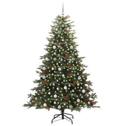 Berkfield Home Elegant Artificial Christmas Tree with 300 LEDs with Stand Green - thumbnail 1