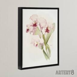 "Artery8 Frederick Sander Cattleya labiata Orchid Flowers Framed Canvas Art - Size: W12"" x H16""" - thumbnail 2