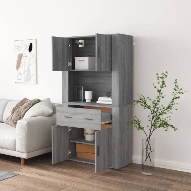 Berkfield Home Highboard Grey Sonoma Engineered Wood - image 1