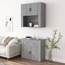 Berkfield Home Highboard Grey Sonoma Engineered Wood - thumbnail 4