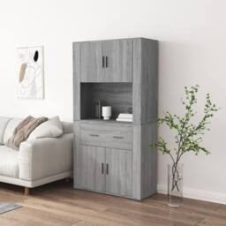 Berkfield Home Highboard Grey Sonoma Engineered Wood - thumbnail 2