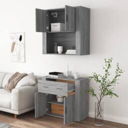 Berkfield Home Highboard Grey Sonoma Engineered Wood - thumbnail 5