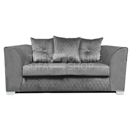Snugg Furniture UK Limited Stork Plush Velvet 2 Seater Sofa in Grey - thumbnail 2