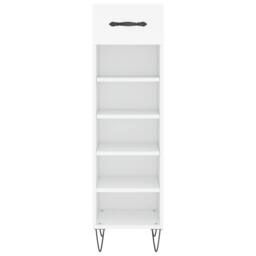 Berkfield Home Shoe Cabinet White 30x35x105 cm Engineered Wood - Size: 30 x 35 x 105 cm - thumbnail 6