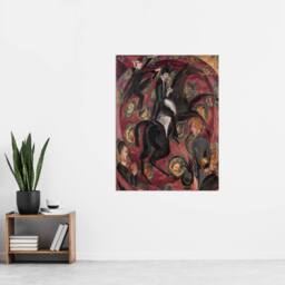 "Artery8 Circus Rider Castanets Dancers Kirchner Wall Art Poster Print in Red - Size: W18"" x H24""" - thumbnail 4