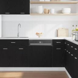 Berkfield Home Modern Dishwasher Panel Lyon Black Oak 60x1.5x67 cm Engineered Wood - thumbnail 1