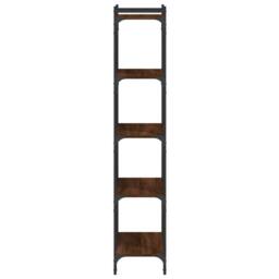 Berkfield Home Bookcase 5-Tier Brown Oak 60x30x154 cm Engineered Wood - Size: 60 x 30 x 154 cm - thumbnail 5