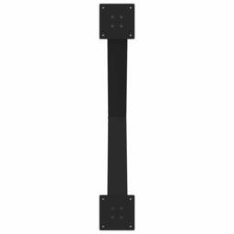 Berkfield Home Dining Table Legs X-Shaped 3 pcs Black 90x(72-73) cm Steel - thumbnail 7