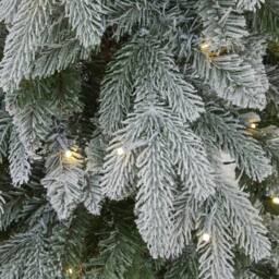 Lemon Pavilion Furniture and Decor Slim Snowy Woodland Pre-Lit 200 Led Christmas Tree - L91xW91xH210 cm in White - thumbnail 3