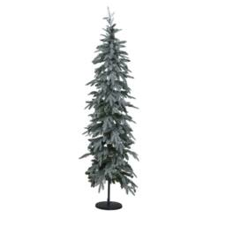 Lemon Pavilion Furniture and Decor Slim Snowy Woodland Pre-Lit 200 Led Christmas Tree - L91xW91xH210 cm in White - thumbnail 1