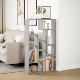 Berkfield Home Bookcase Grey Sonoma 72x20x120 cm Engineered Wood - Size: 72 x 20 x 120 cm - thumbnail 4