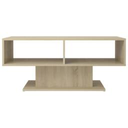 Berkfield Home Coffee Table Sonoma Oak 103.5x50x44.5 cm Engineered Wood in Light Tan - thumbnail 3