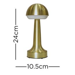 ValueLights Troy Satin Brass Table Lamp Dimmable in Gold - thumbnail 4