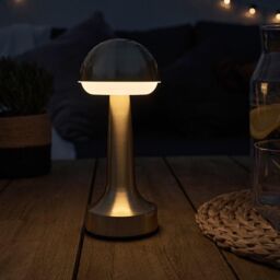 ValueLights Troy Satin Brass Table Lamp Dimmable in Gold