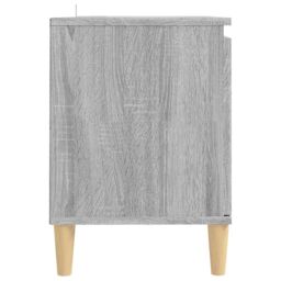Berkfield Home TV Cabinet with Solid Wood Legs Grey Sonoma 103.5x35x50 cm - thumbnail 5