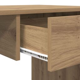 Berkfield Home Desk with Drawer with Storage Artisan oak 100 x 50 x 76 cm Engineered wood in Brown - thumbnail 9