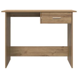 Berkfield Home Desk with Drawer with Storage Artisan oak 100 x 50 x 76 cm Engineered wood in Brown - thumbnail 6