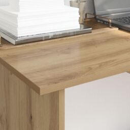Berkfield Home Desk with Drawer with Storage Artisan oak 100 x 50 x 76 cm Engineered wood in Brown - thumbnail 4