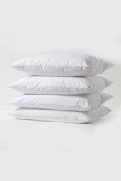 Homescapes Waterproof Pillow Protectors Standard Size, Pack of 4 in White - thumbnail 2