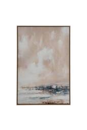 KDMD Veydra Hand Painted Canvas In Frame in Brown