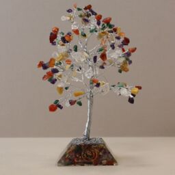 KDMD Gemstone Tree with Organite Base - 160 Stone - Multi