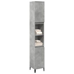 Berkfield Home Bathroom Cabinet Concrete Grey 30x30x190 cm Engineered Wood - Size: 30 x 30 x 190 cm - thumbnail 3