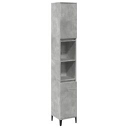 Berkfield Home Bathroom Cabinet Concrete Grey 30x30x190 cm Engineered Wood - Size: 30 x 30 x 190 cm - thumbnail 2