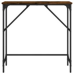 Berkfield Home Console Table Smoked Oak 75x32x75 cm Engineered Wood in Brown - Size: 75 x 32 x 75 cm - thumbnail 4