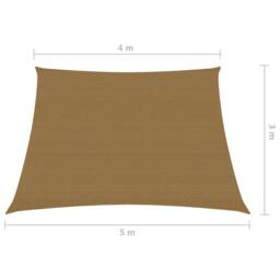 Berkfield Home Sunshade Sail 160 g/m ² Taupe 4/5x3 m HDPE in Beige - thumbnail 6