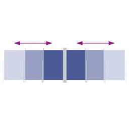 Berkfield Home Retractable Side Awning Blue 180x600 cm