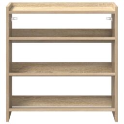 Berkfield Home Shoe Rack Sonoma Oak 60x25x62 cm Engineered Wood in Brown - Size: 60 x 25 x 62 cm - thumbnail 2