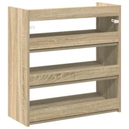 Berkfield Home Shoe Rack Sonoma Oak 60x25x62 cm Engineered Wood in Brown - Size: 60 x 25 x 62 cm - thumbnail 6
