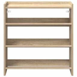 Berkfield Home Shoe Rack Sonoma Oak 60x25x62 cm Engineered Wood in Brown - Size: 60 x 25 x 62 cm - thumbnail 4