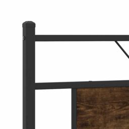 Berkfield Home Bed Frame without Mattress Smoked Oak 183x213 cm Engineered Wood in Brown - thumbnail 9