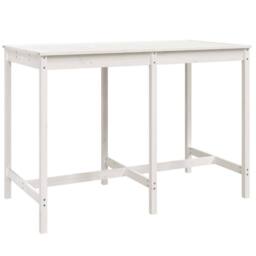 Berkfield Home Beautiful 7 Piece Garden Bar Set White Solid Wood Pine - thumbnail 8