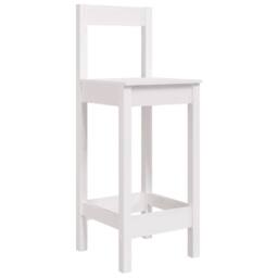 Berkfield Home Beautiful 7 Piece Garden Bar Set White Solid Wood Pine - thumbnail 7