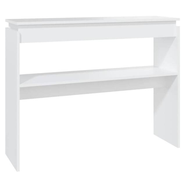 Berkfield Home Console Table White 102x30x80 cm Engineered Wood - Size: 102 x 30 x 80 cm - image 1