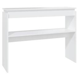Berkfield Home Console Table White 102x30x80 cm Engineered Wood - Size: 102 x 30 x 80 cm
