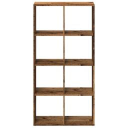 Berkfield Home Room Divider Bookcase Old Wood 69.5x29x137.5 cm Engineered Wood in Brown - thumbnail 5