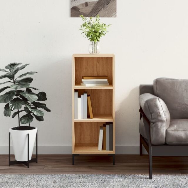 Berkfield Home Sideboard Sonoma Oak 34.5x32.5x90 cm Engineered Wood in Brown - image 1