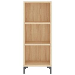 Berkfield Home Sideboard Sonoma Oak 34.5x32.5x90 cm Engineered Wood in Brown - thumbnail 4