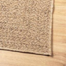Berkfield Home Rug ZIZUR Beige 140x200 cm Jute Look Indoor & Outdoor - Size: Medium - thumbnail 6