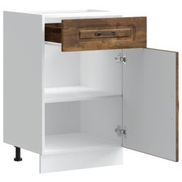 Berkfield Home Kitchen Base Cabinet Kalmar Smoked Oak Engineered Wood in Brown - thumbnail 5