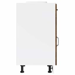 Berkfield Home Kitchen Base Cabinet Kalmar Smoked Oak Engineered Wood in Brown - thumbnail 6