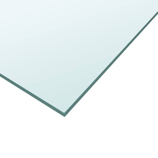 Berkfield Home Table Top Transparent 50x100 cm Tempered Glass in Clear - image 1