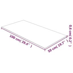Berkfield Home Table Top Transparent 50x100 cm Tempered Glass in Clear - thumbnail 4