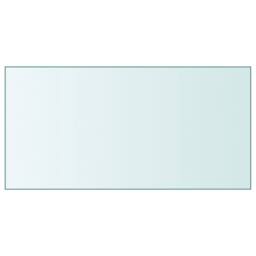 Berkfield Home Table Top Transparent 50x100 cm Tempered Glass in Clear - thumbnail 2