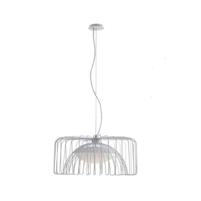 Netlighting COUGAR LED Wire Frame Pendant Ceiling Light White 1920lm 4000K 50x26cm - Size: 50x26 cm - image 1